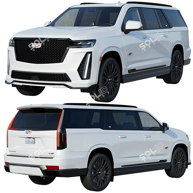 Cadillac Escalade-V 2023: Bold Elegance 3D model image 1