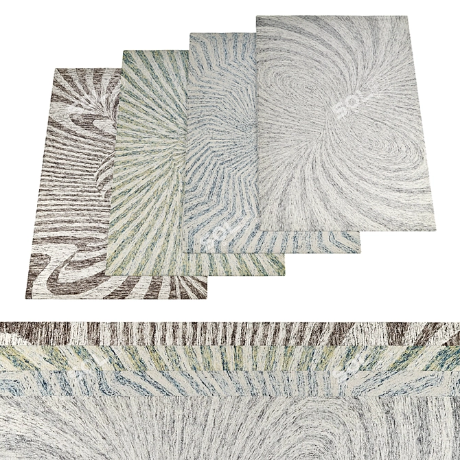 High-Res Random Carpet Set 3D model image 1