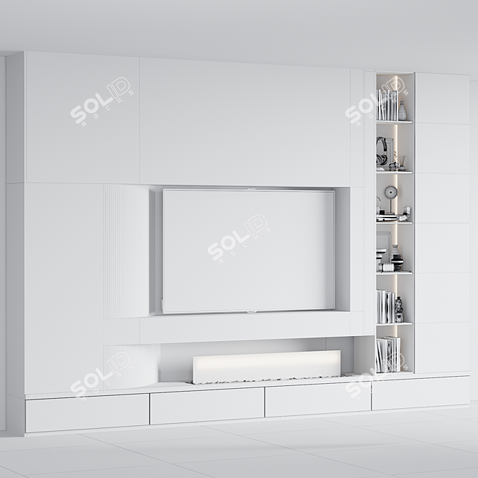 43" TV Wall Mount Stand 3D model image 5