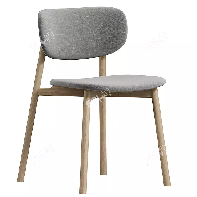 Sleek Modern Fabric Chair Design 3D model image 1