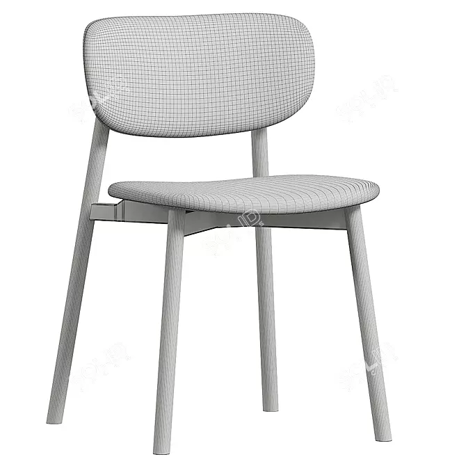 Sleek Modern Fabric Chair Design 3D model image 4