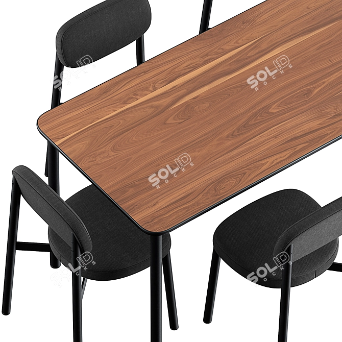  Stylish Residence Table and Chair 3D model image 4
