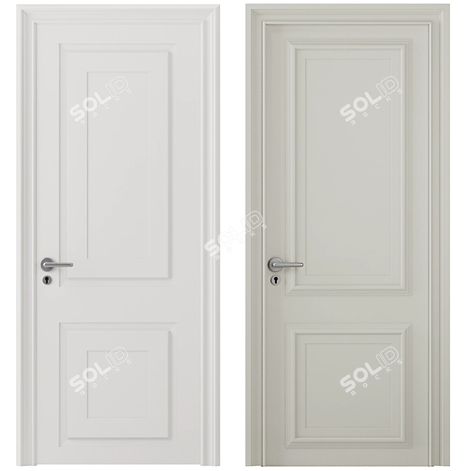 Modern Interior Door Set 2016 3D model image 1