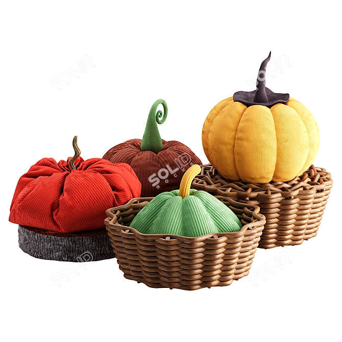 Halloween Pumpkin 3D Model OBJ 3D model image 5