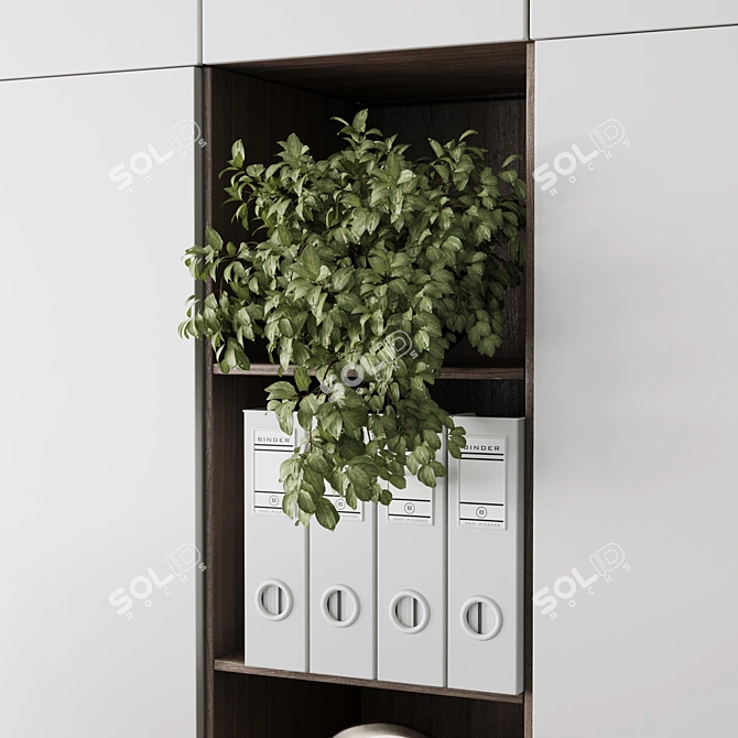 Multi-Functional Cabinet and Desk 3D model image 3