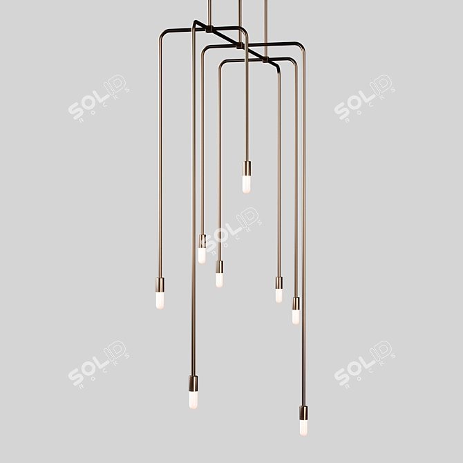 Modern Pendant Beaubien Luminaire 3D model image 3