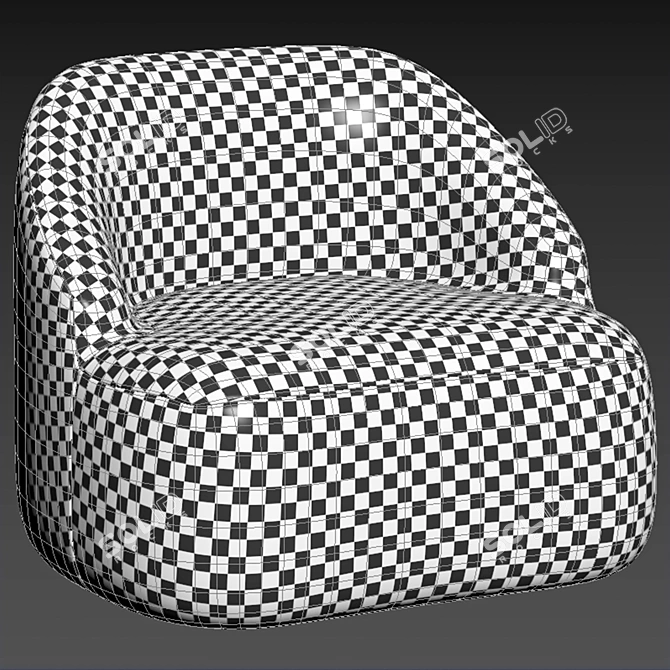 Modern LC2 Armchair by Andtradition 3D model image 7