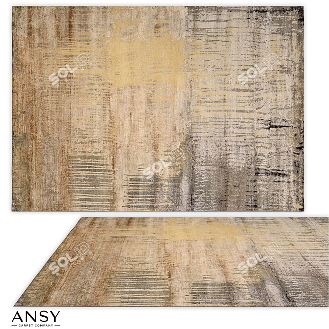 Handcrafted Mirage Design Collection Rug 3D model image 1