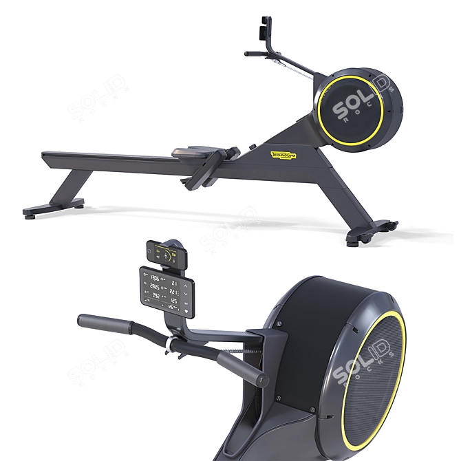 Skillrow Rowing Machine: Realistic Design 3D model image 3