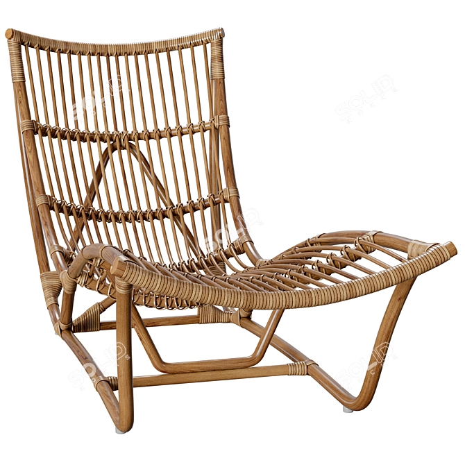 Handmade Rattan Michelangelo Daybed 3D model image 5