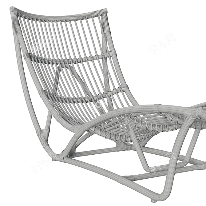 Handmade Rattan Michelangelo Daybed 3D model image 6