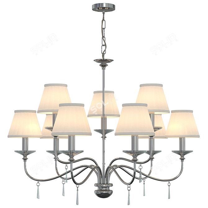 Elstead Lighting Polished Nickel Chandelier 3D model image 1