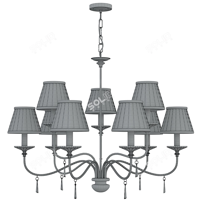 Elstead Lighting Polished Nickel Chandelier 3D model image 2