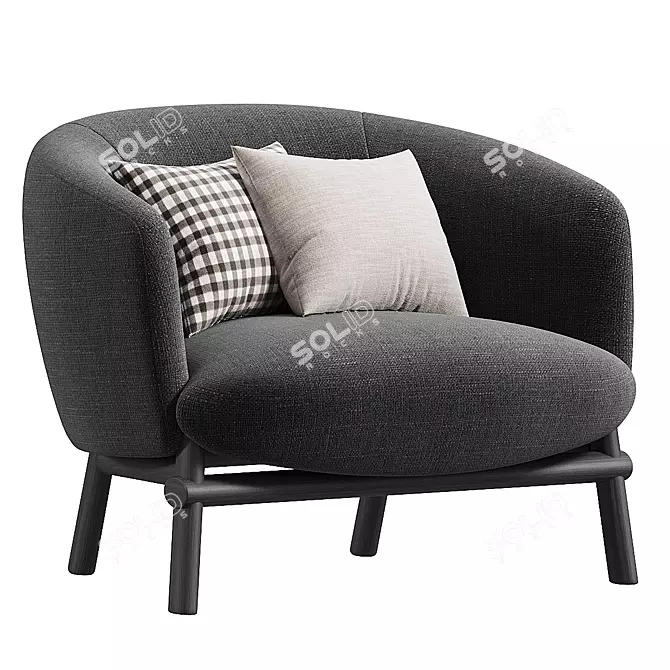 Elegance Embodied: LIVRE Armchair 3D model image 3