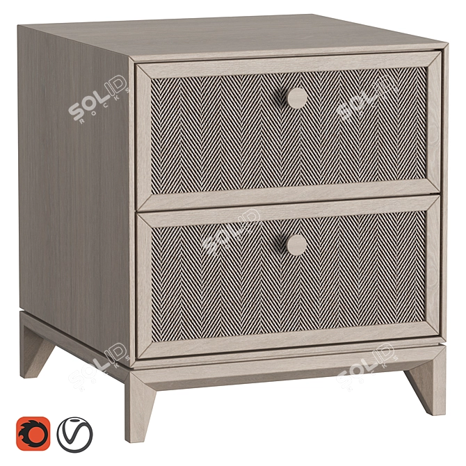 Modern Bedside Table Tie by Dantone 3D model image 1