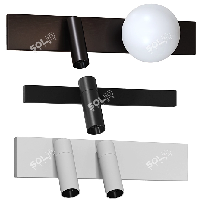 Locus Night Wall Light Trio 3D model image 1