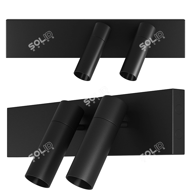 Locus Night Wall Light Trio 3D model image 2