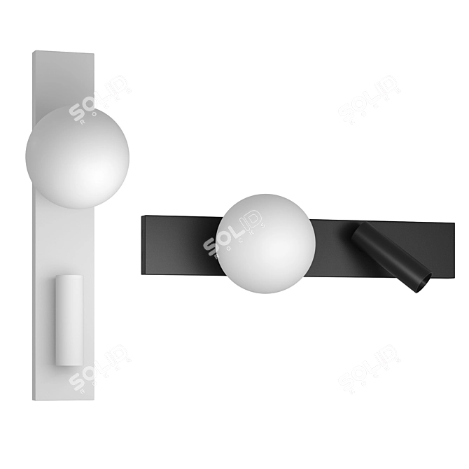 Locus Night Wall Light Trio 3D model image 3