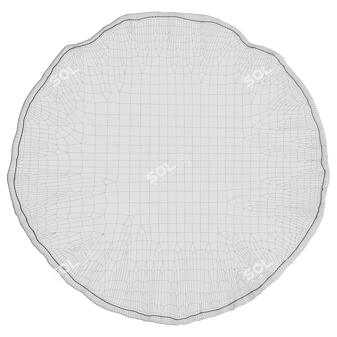 Modern Parvata Round Rug 3D model image 5