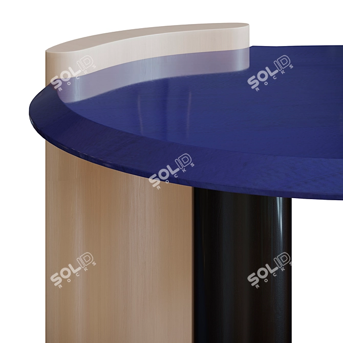 Modern Blue Table: Sleek Design 3D model image 3