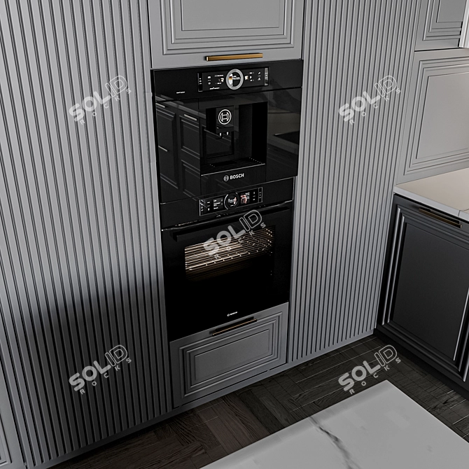  Customizable Kitchen Unit Set 3D model image 5
