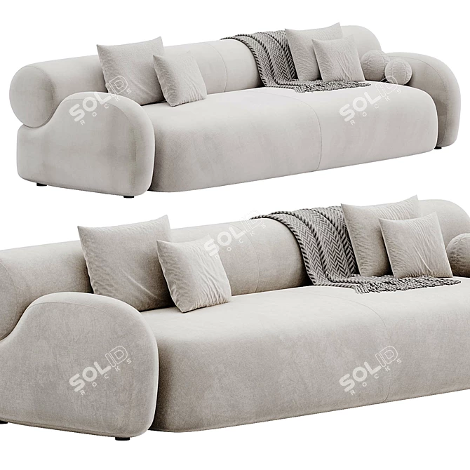 Luxury Modern Oscar Sofa Design 3D model image 1