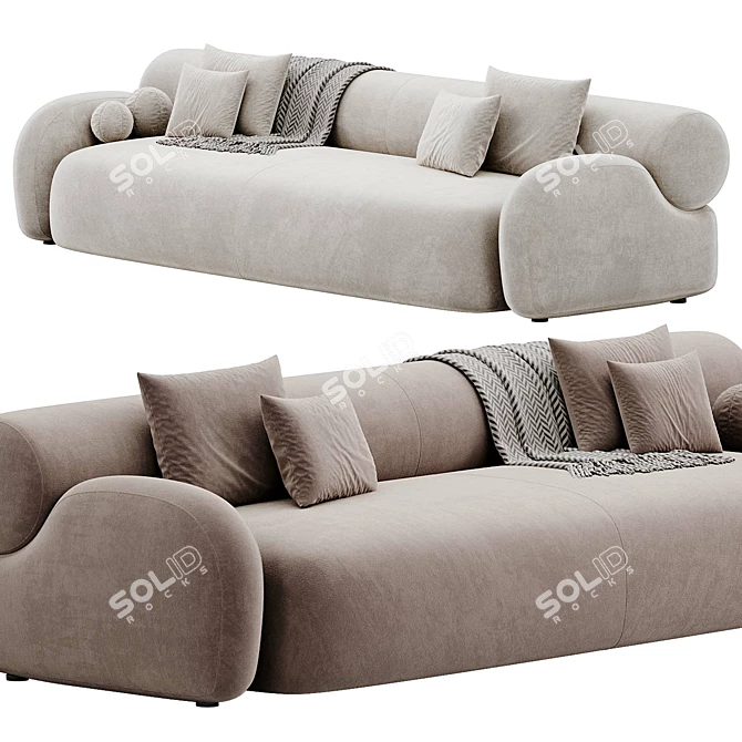 Luxury Modern Oscar Sofa Design 3D model image 3