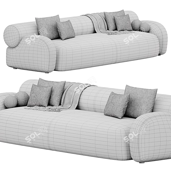 Luxury Modern Oscar Sofa Design 3D model image 5