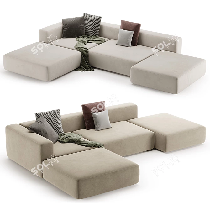 Modern Loft Sofa Vito Edition 3D model image 3