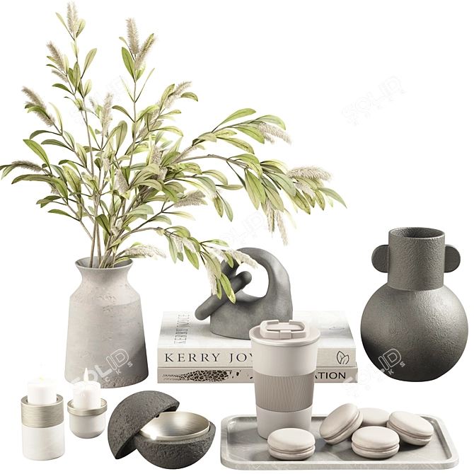 Elegant Tableware Set 3D Model 3D model image 3