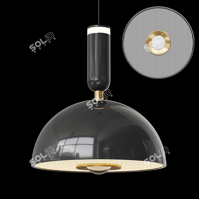 Adjustable LED Pendant Lamp 3D model image 2