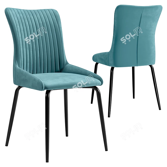 Modern Lado Chair in Green 3D model image 1
