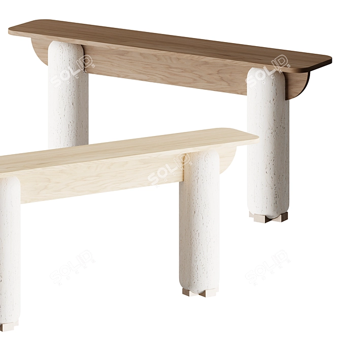 Elegance Console Table - DOOQ DOLCE VITA 3D model image 1