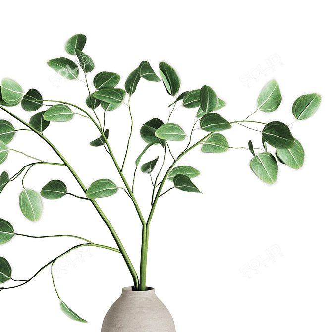 Rustic Dry Branches Bouquet Décor 3D model image 3