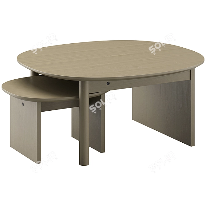 Modern Sling Coffee Side Tables 3D model image 7