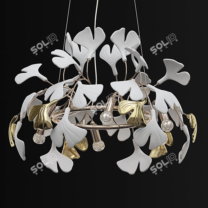 Modern Silver Pendant Light 3D model image 1