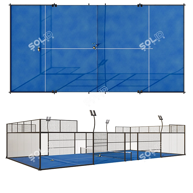 2017 Padel Racket Model Kit 3D model image 2