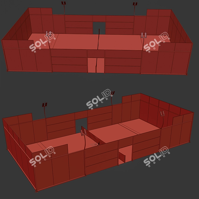 2017 Padel Racket Model Kit 3D model image 4