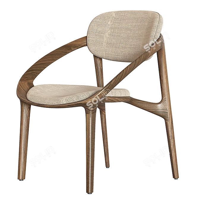 Elegant Porada Molly Chair 3D model image 3