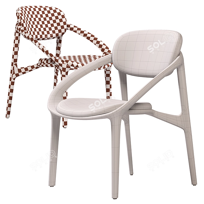 Elegant Porada Molly Chair 3D model image 1