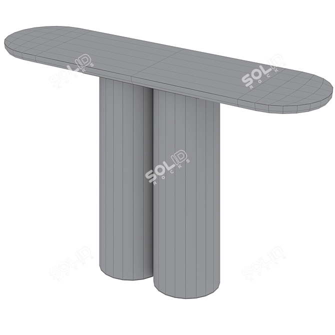 Sleek Quinn Console Table 3D model image 1