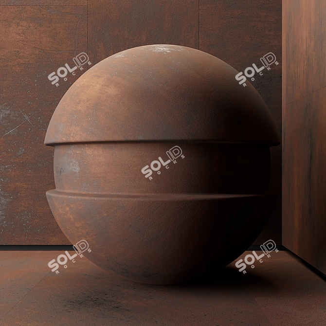 Seamless Corten Texture Pack 3D model image 2