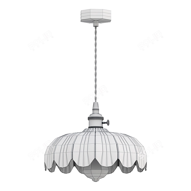 Adjustable Vintage Pendant Light 3D model image 2