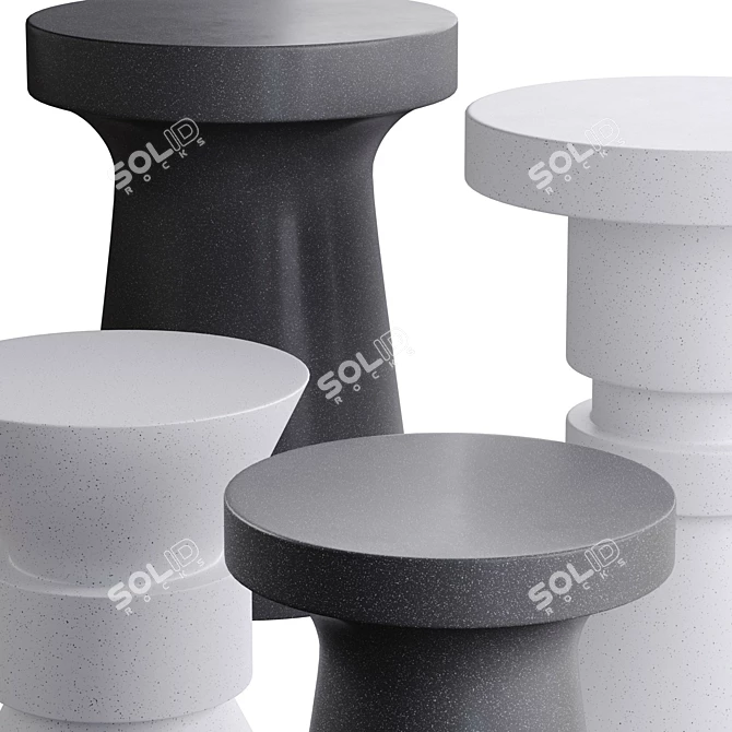 Rockstone Garden Tables Set, La Redoute 3D model image 2