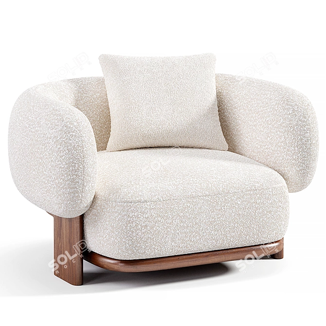 Modern Bol Armchair 3D Model 3D model image 2