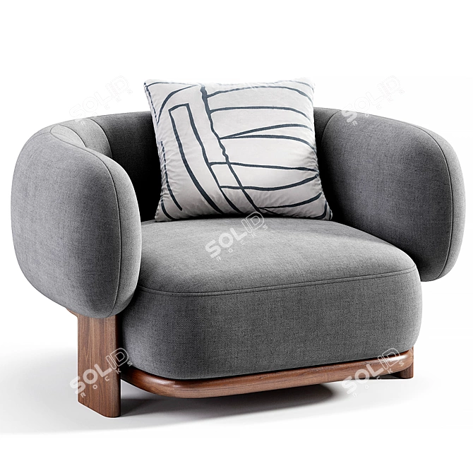 Modern Bol Armchair 3D Model 3D model image 4