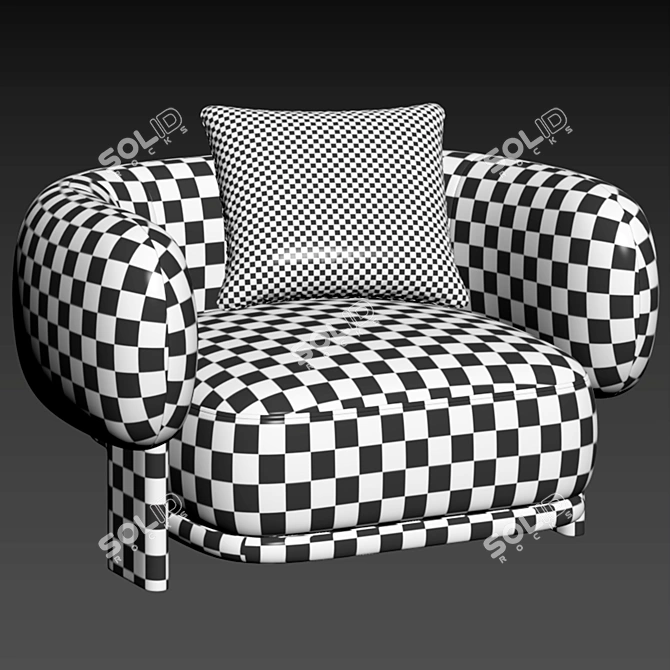Modern Bol Armchair 3D Model 3D model image 7