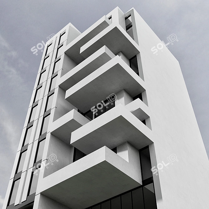 Modern Residential Building Design Kit 3D model image 2