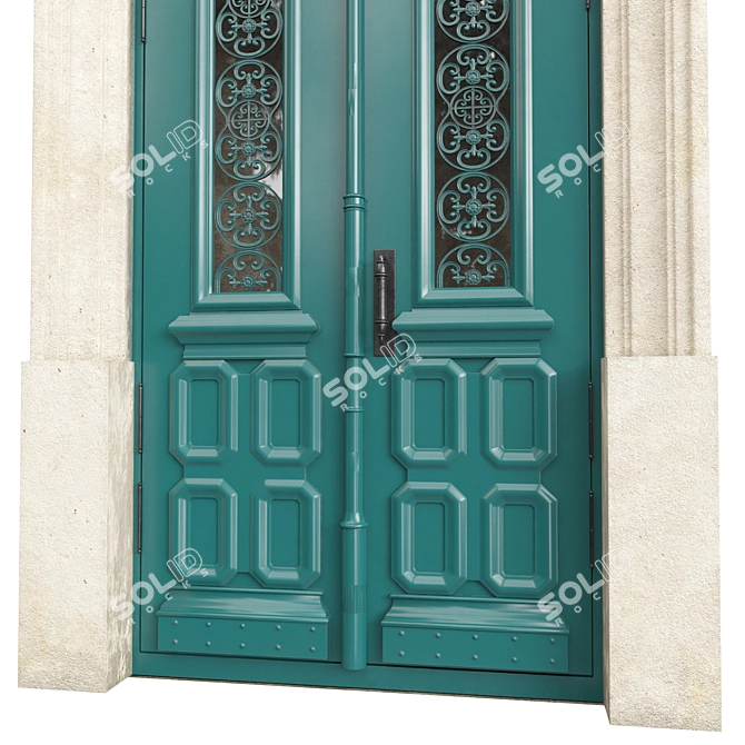 Classic Door 3D Model 1300mm 3D model image 2