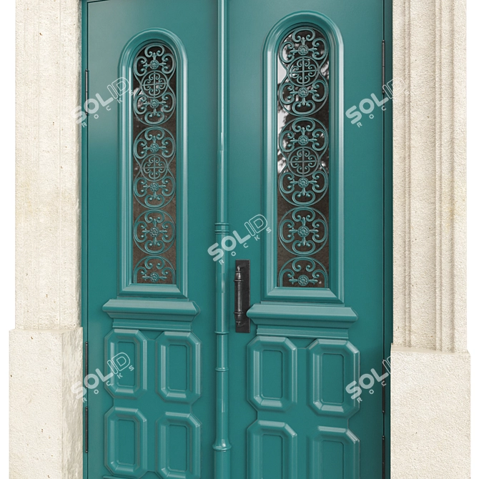 Classic Door 3D Model 1300mm 3D model image 3